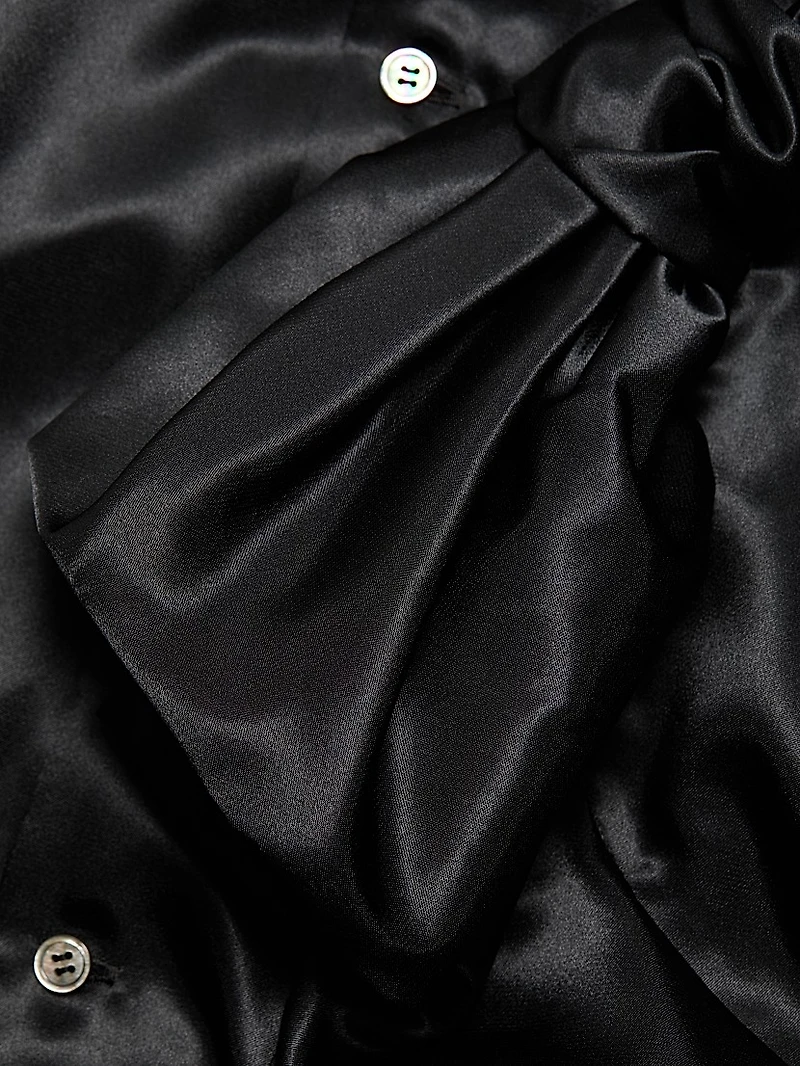 Satin Bow Shirt