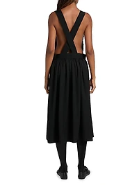 Textured Mix Media Apron Dress