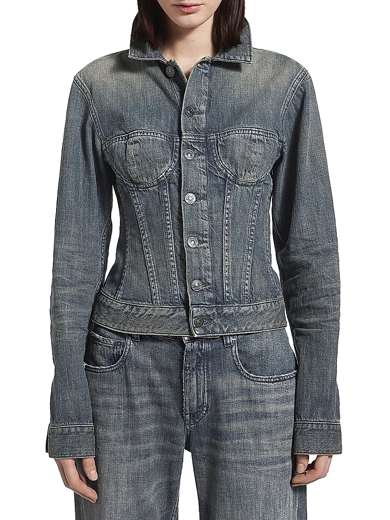 Corseted Denim Jacket