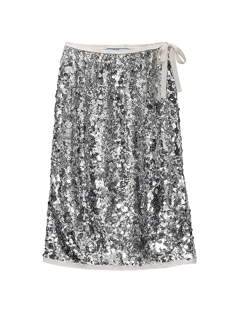 Embroidered Sequin Skirt
