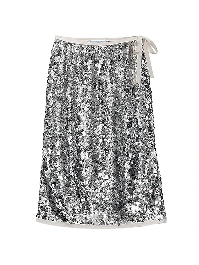 Embroidered Sequin Skirt