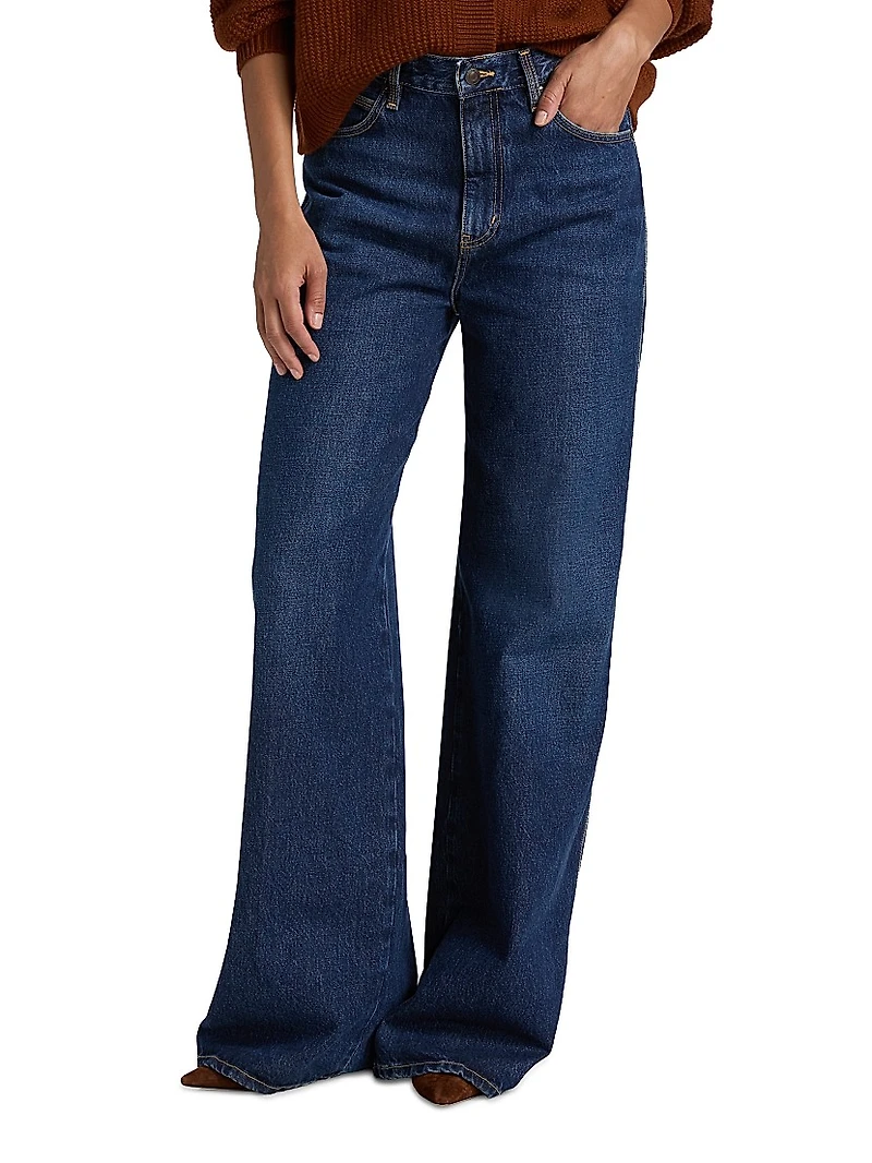 The Cuffed Wide-Leg Jeans