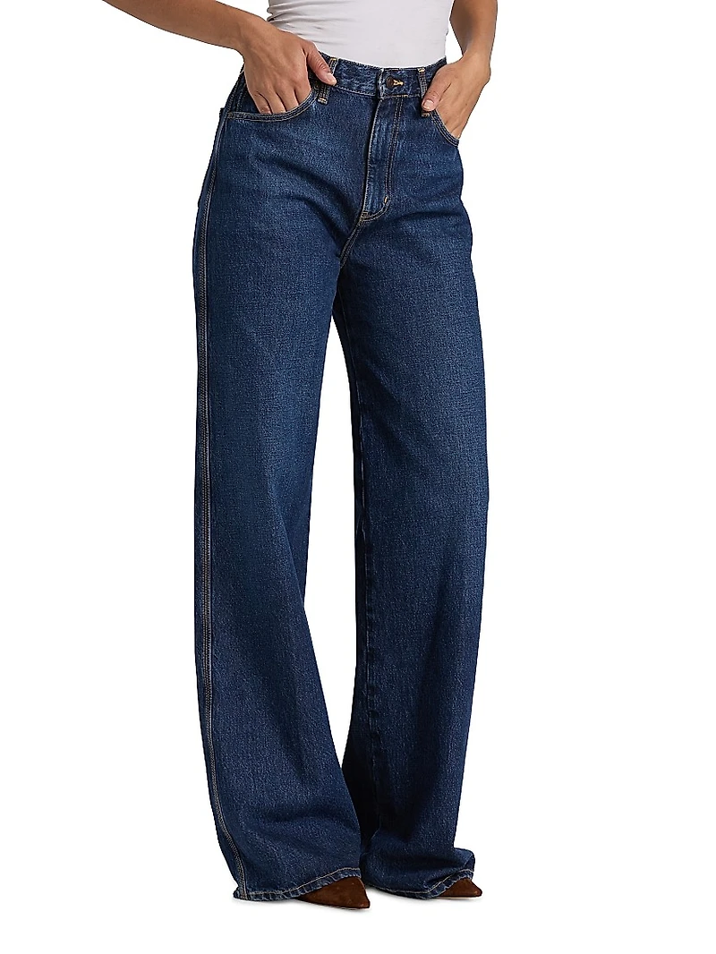The Cuffed Wide-Leg Jeans