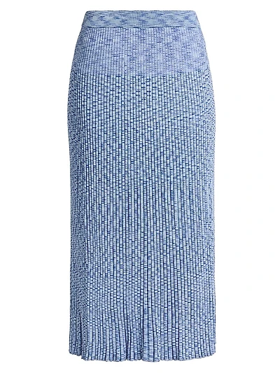 Mouliné Ribbed Midi-Skirt