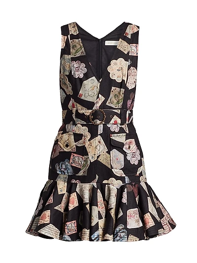 Dream Flip Linen Belted Minidress