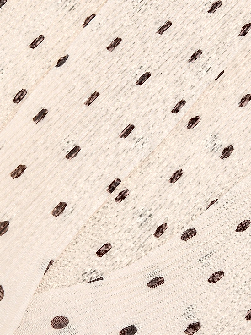 Pleated Polka Dot Frill Minidress