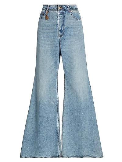 Stretch High-Rise Flare Jeans