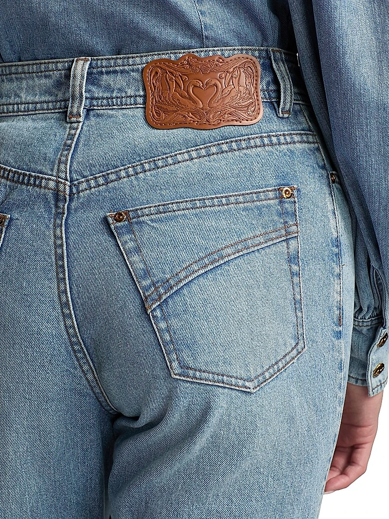 Stretch High-Rise Flare Jeans