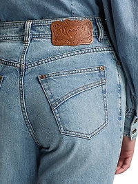 Stretch High-Rise Flare Jeans