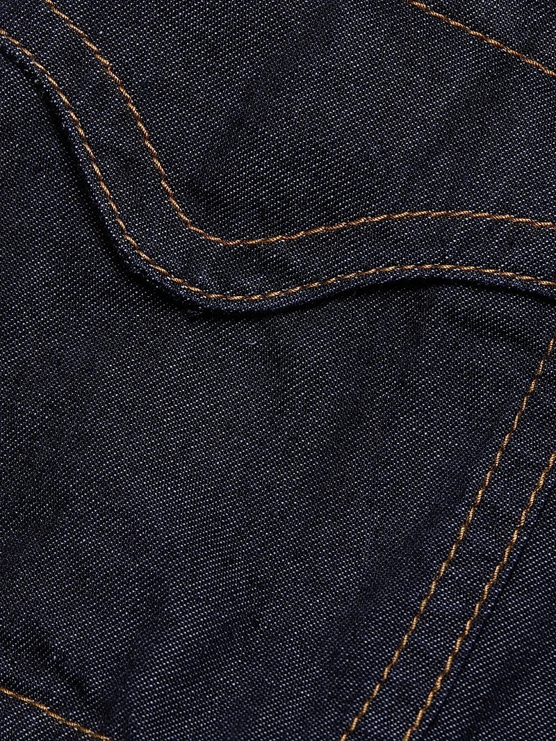 Flip Cotton Denim Minidress