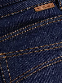 Belted High-Rise Wide Flare Jeans