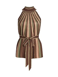 Hypnotic Striped Halter Top