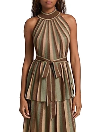 Hypnotic Striped Halter Top