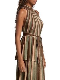 Hypnotic Striped Halter Top