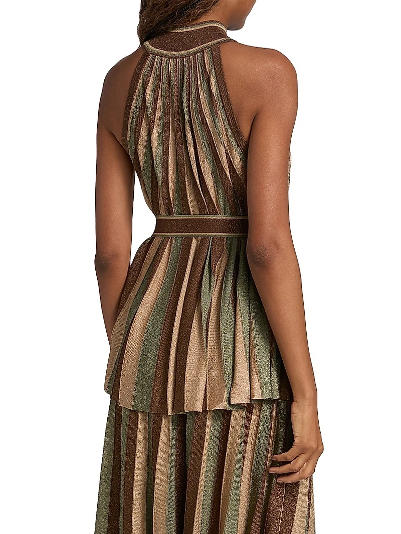 Hypnotic Striped Halter Top