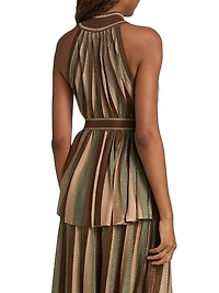 Hypnotic Striped Halter Top