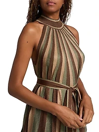 Hypnotic Striped Halter Top
