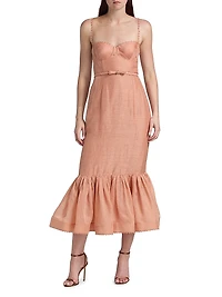 Hypnotic Silk-Blend Bustier Gown
