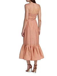 Hypnotic Silk-Blend Bustier Gown