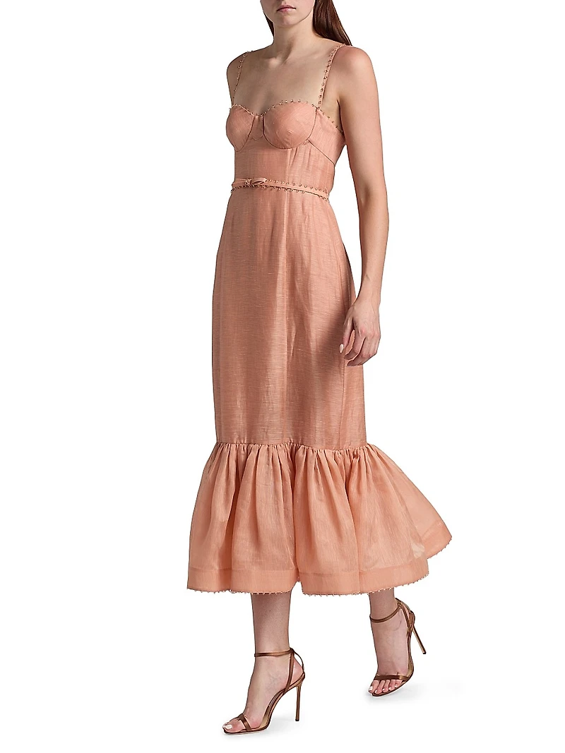 Hypnotic Silk-Blend Bustier Gown