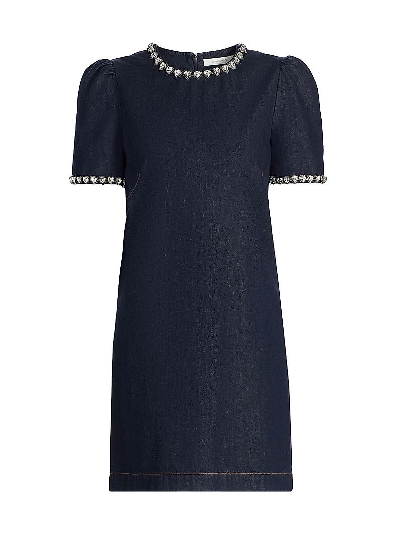Embellished Denim Minidress