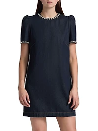 Embellished Denim Minidress