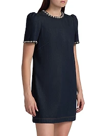 Embellished Denim Minidress