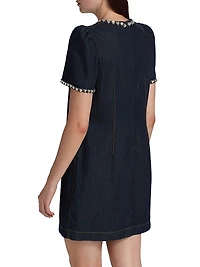 Embellished Denim Minidress