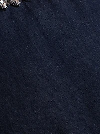 Embellished Denim Minidress