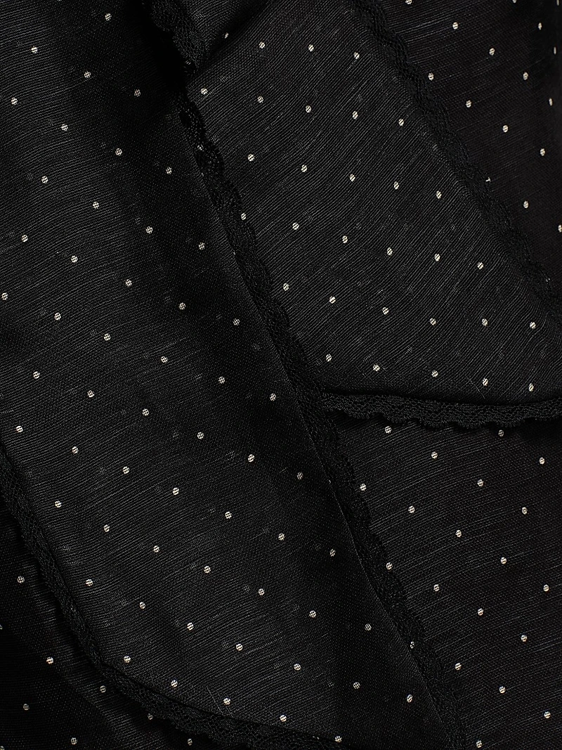 Dream Polka Dot Tieneck Minidress