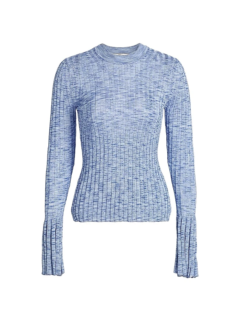 Mouliné Bell-Sleeve Sweater