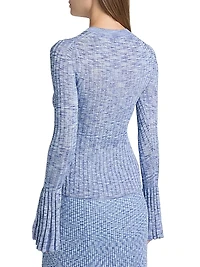 Mouliné Bell-Sleeve Sweater