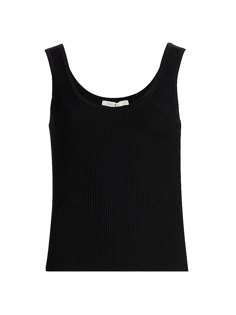 Scoopneck Rib-Knit Tank