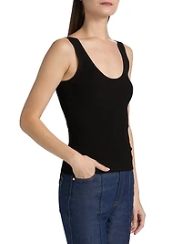 Scoopneck Rib-Knit Tank