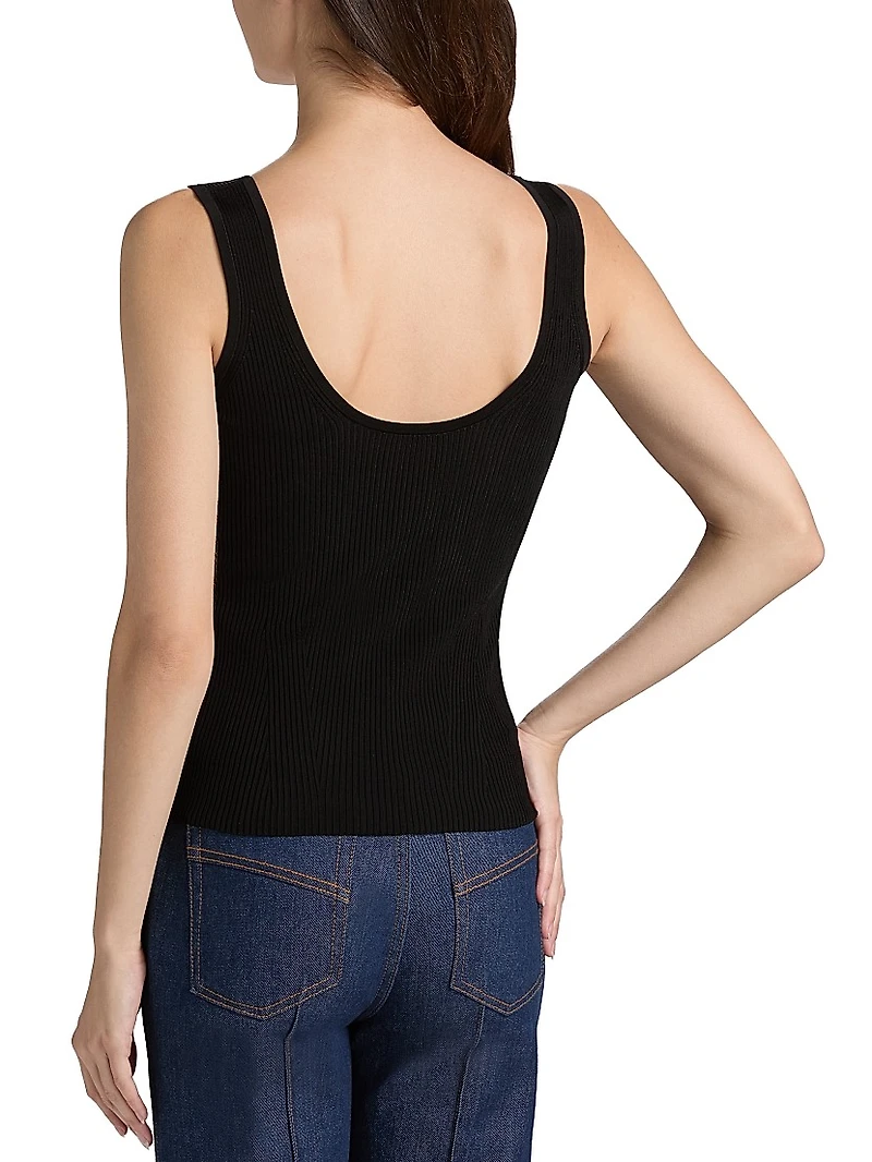 Scoopneck Rib-Knit Tank
