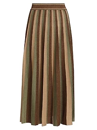 Hypnotic Striped Midi-Skirt