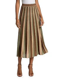 Hypnotic Striped Midi-Skirt