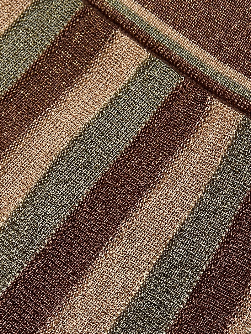 Hypnotic Striped Midi-Skirt