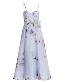 Hypnotic Picnic Floral Silk Dress