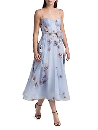 Hypnotic Picnic Floral Silk Dress
