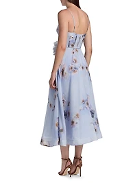Hypnotic Picnic Floral Silk Dress