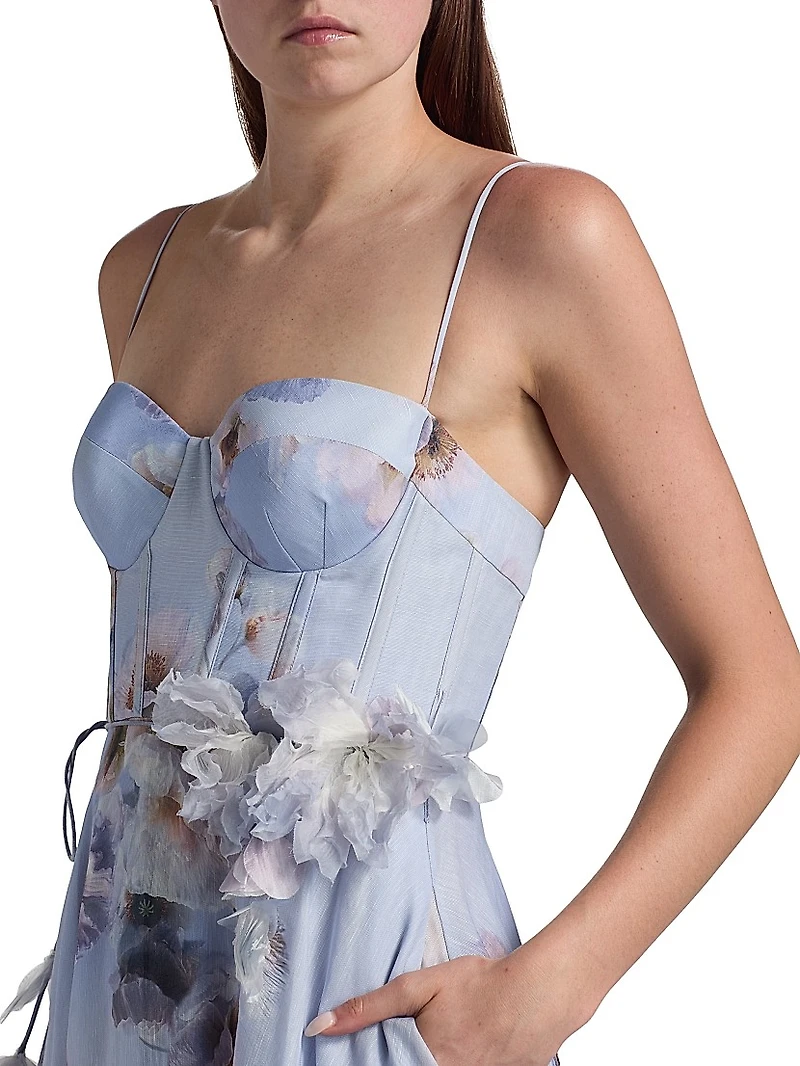 Hypnotic Picnic Floral Silk Dress