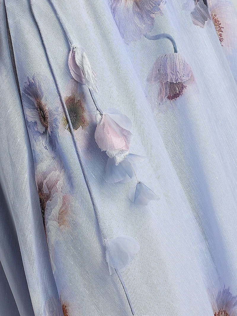 Hypnotic Picnic Floral Silk Dress