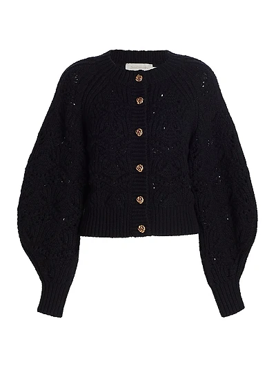 Hypnotic Wool Cable-Knit Cardigan