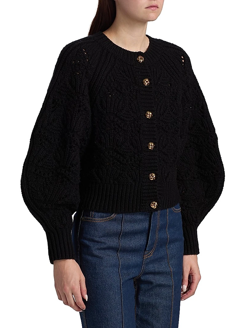 Hypnotic Wool Cable-Knit Cardigan