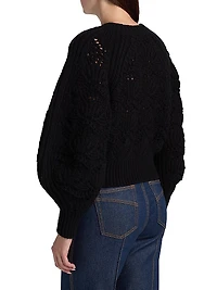 Hypnotic Wool Cable-Knit Cardigan