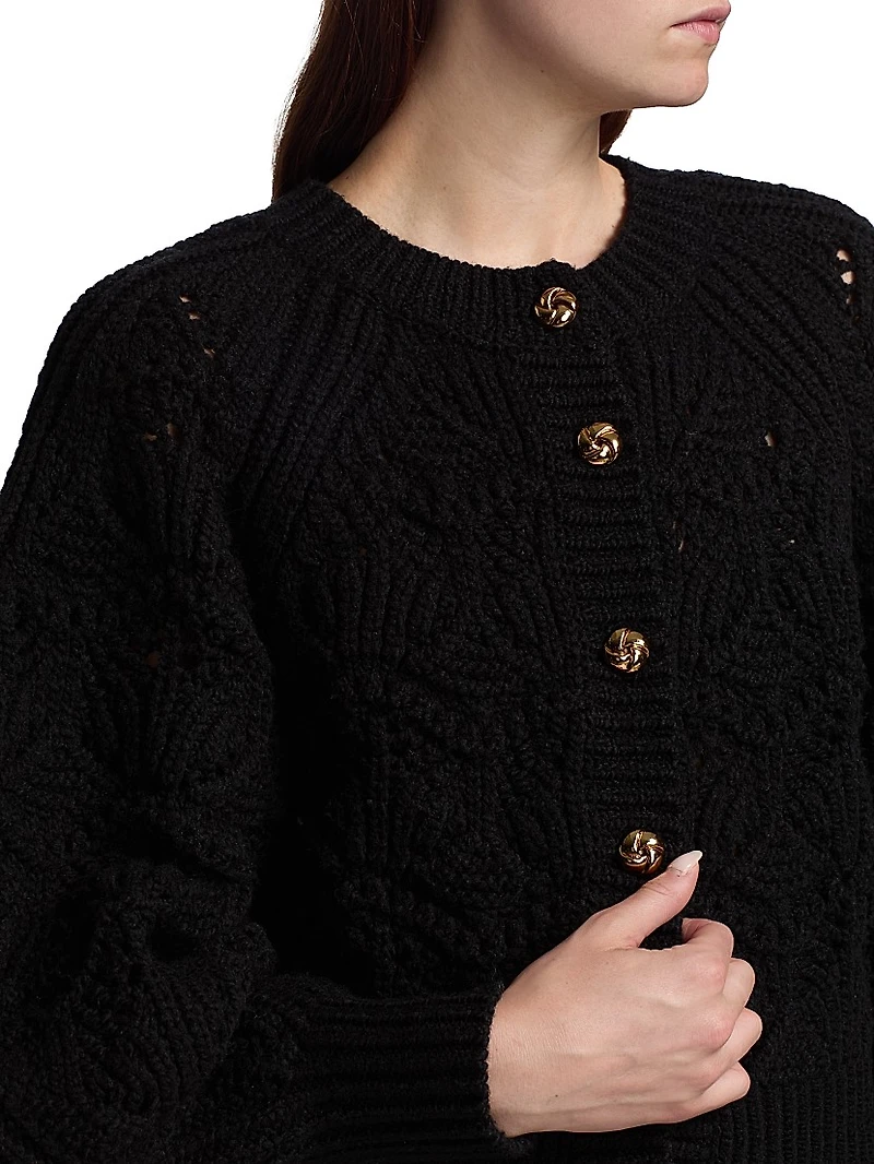 Hypnotic Wool Cable-Knit Cardigan