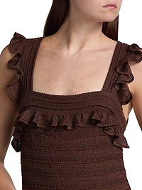 Hypnotic Knitted Lace Frill Maxi Dress