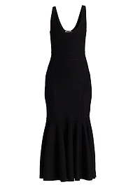 Hypnotic Compact-Knit Midi-Dress