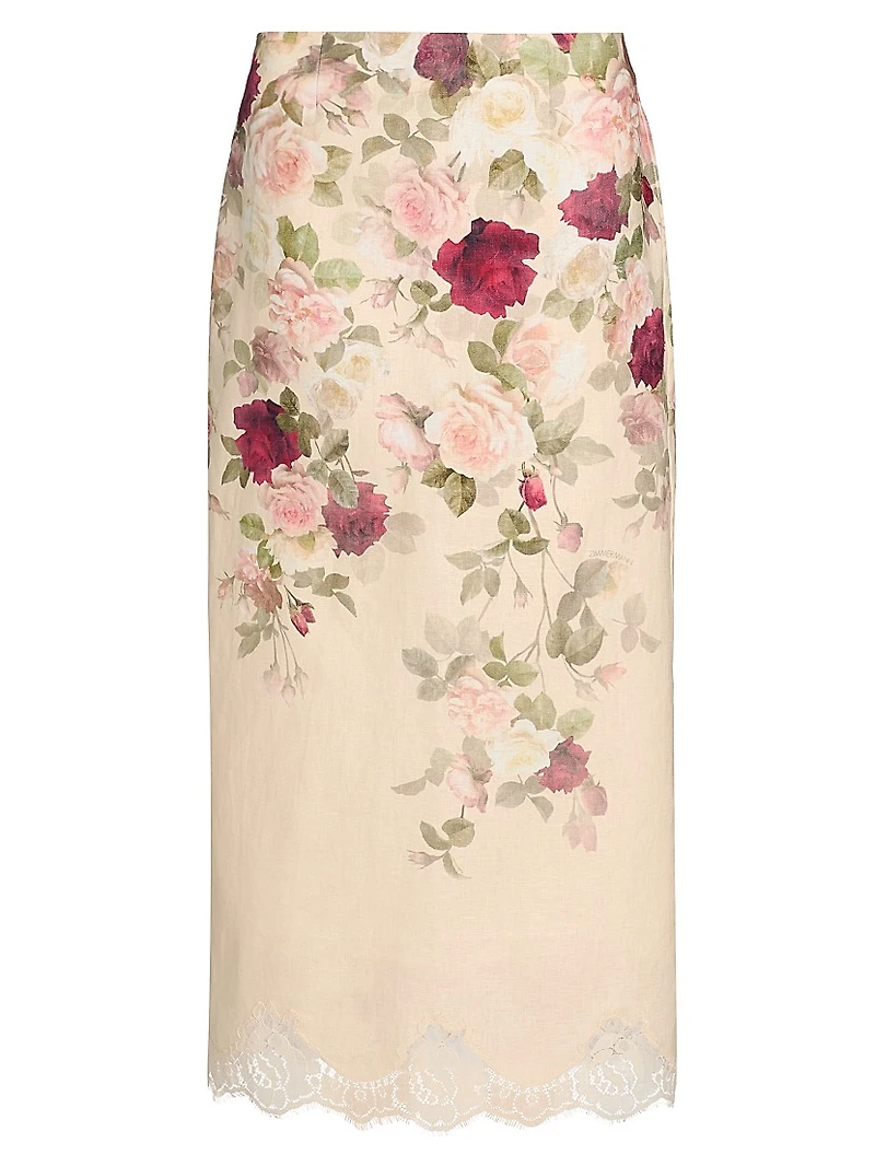 Hypnotic Linen Pencil Skirt